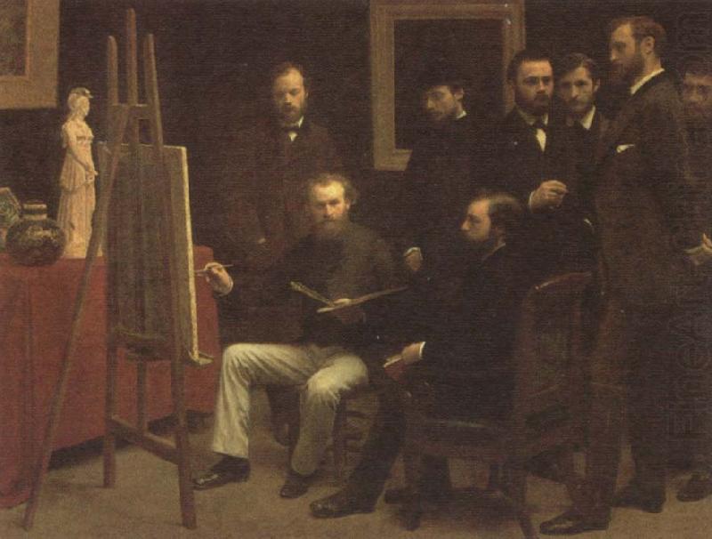 A Studio in the Batignolles Quarter, Henri Fantin-Latour